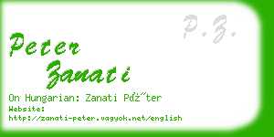 peter zanati business card